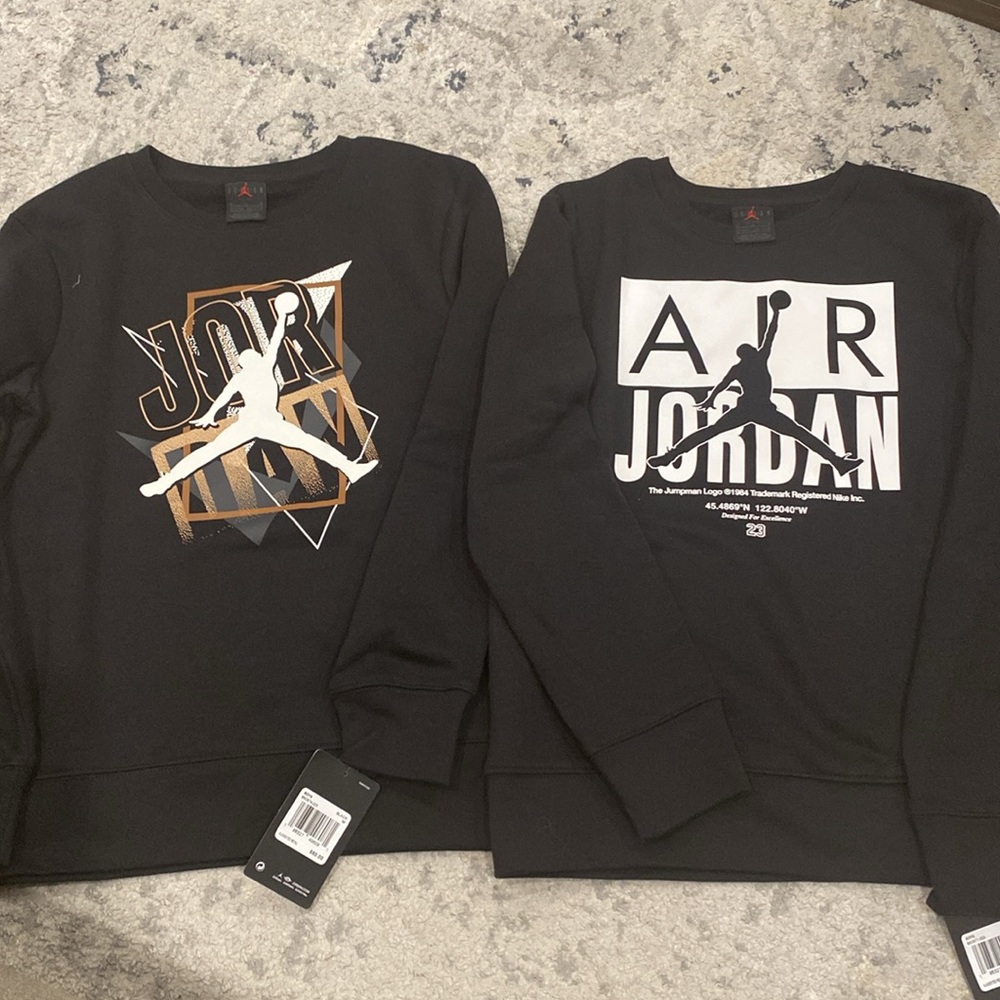 Jordan Black Sweatshirts Set